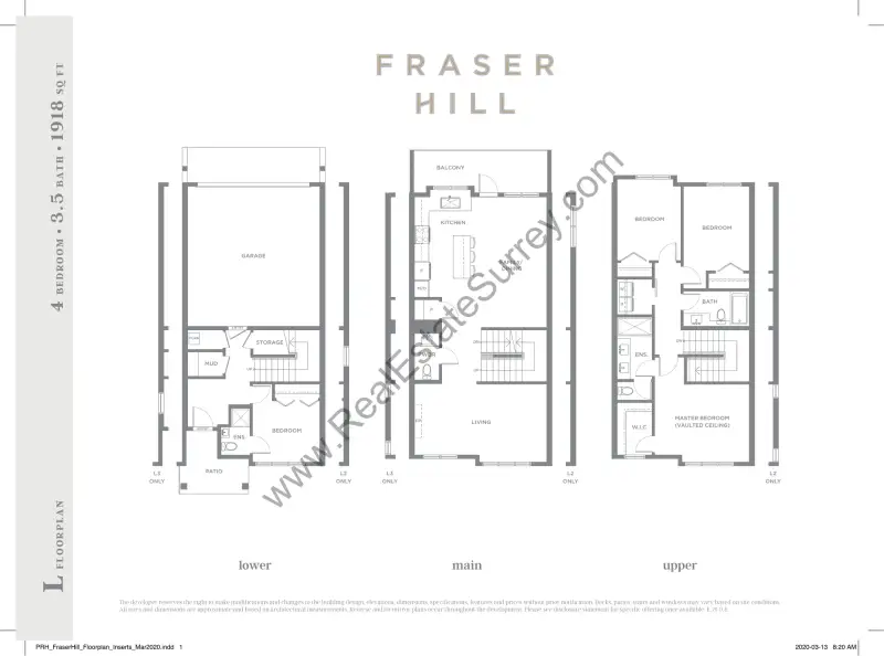 Fraser Hill Fraser Hill Townhomes Floorplans floor plan