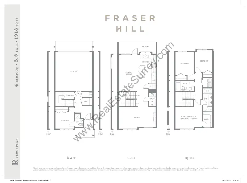 Fraser Hill Fraser Hill Townhomes Floorplans floor plan