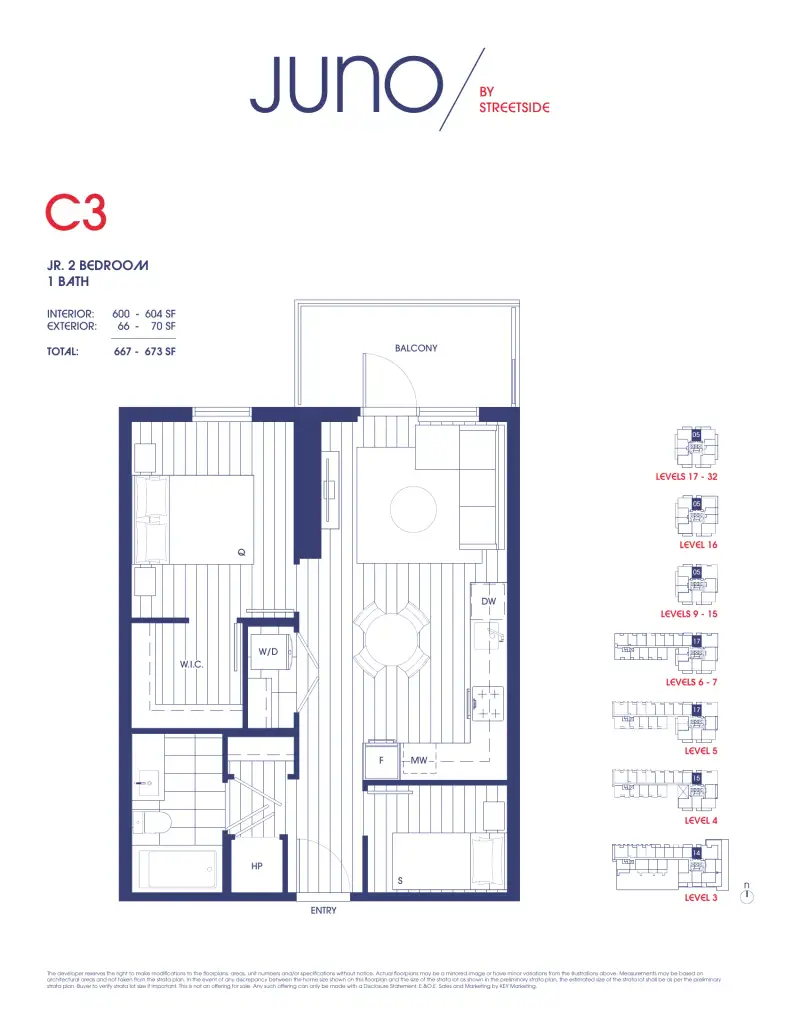 Juno Juno Whalley Highrise 17 floor plan
