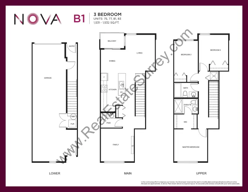 Nova Nova Townhomes Floorplans floor plan