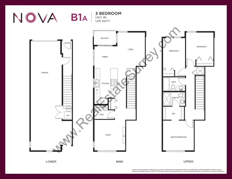 Nova Nova Townhomes Floorplans floor plan