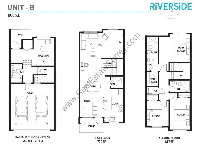 Riverside View Riverside View Townhomes Surrey floor plan