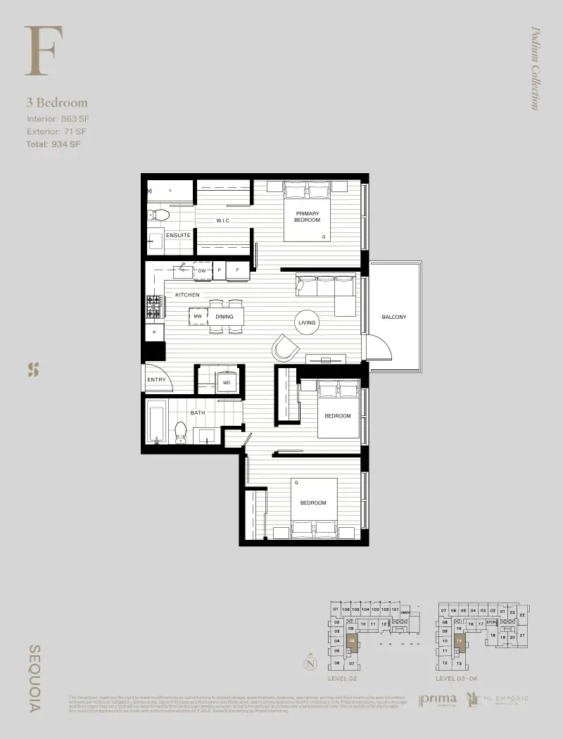 Sequoia West Village Sequoia West Village Whalley Highrise 27 floor plan
