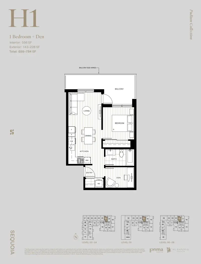 Sequoia West Village Sequoia West Village Whalley Highrise 31 floor plan