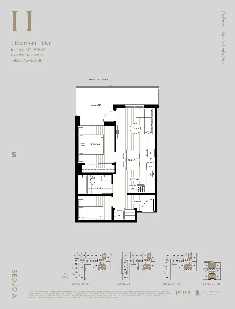 Sequoia West Village Sequoia West Village Whalley Highrise 35 floor plan