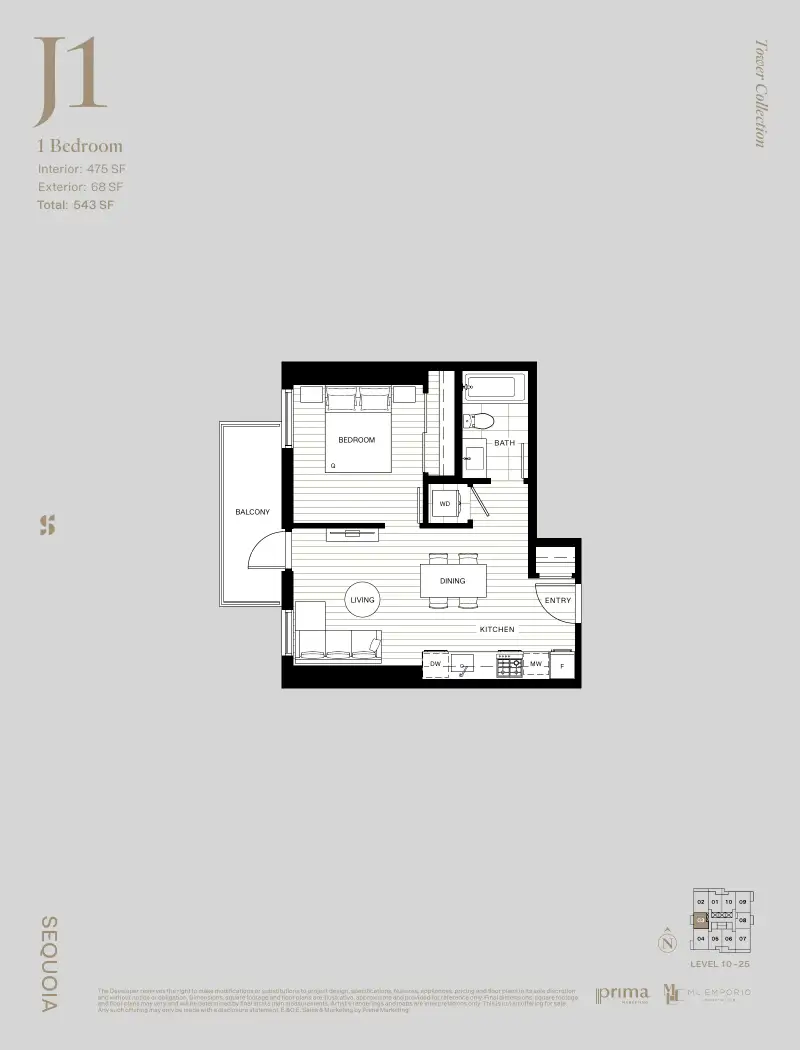 Sequoia West Village Sequoia West Village Whalley Highrise 43 floor plan