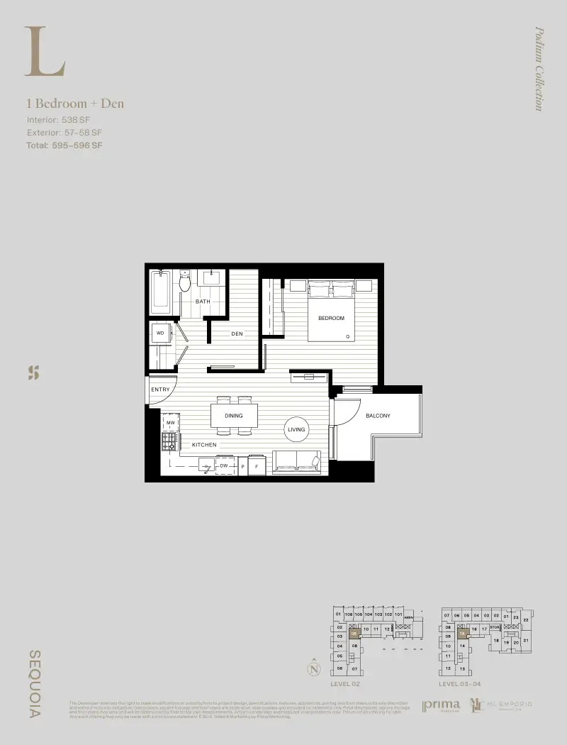 Sequoia West Village Sequoia West Village Whalley Highrise 47 floor plan