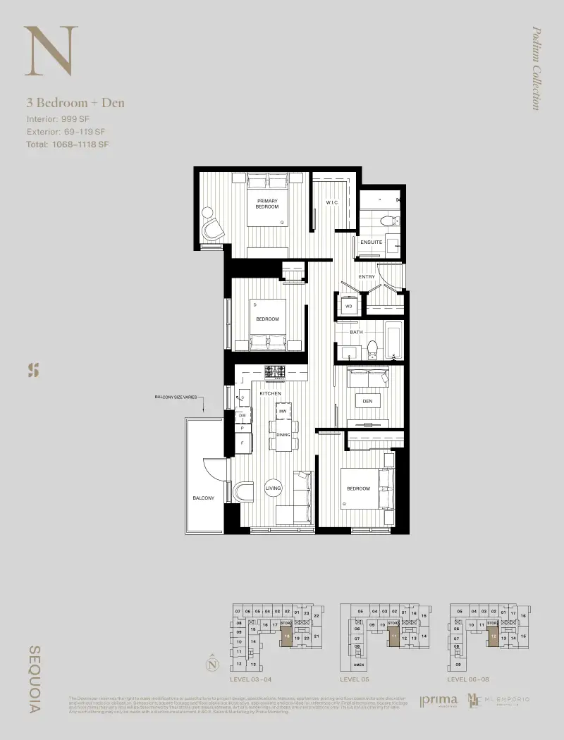 Sequoia West Village Sequoia West Village Whalley Highrise 53 floor plan