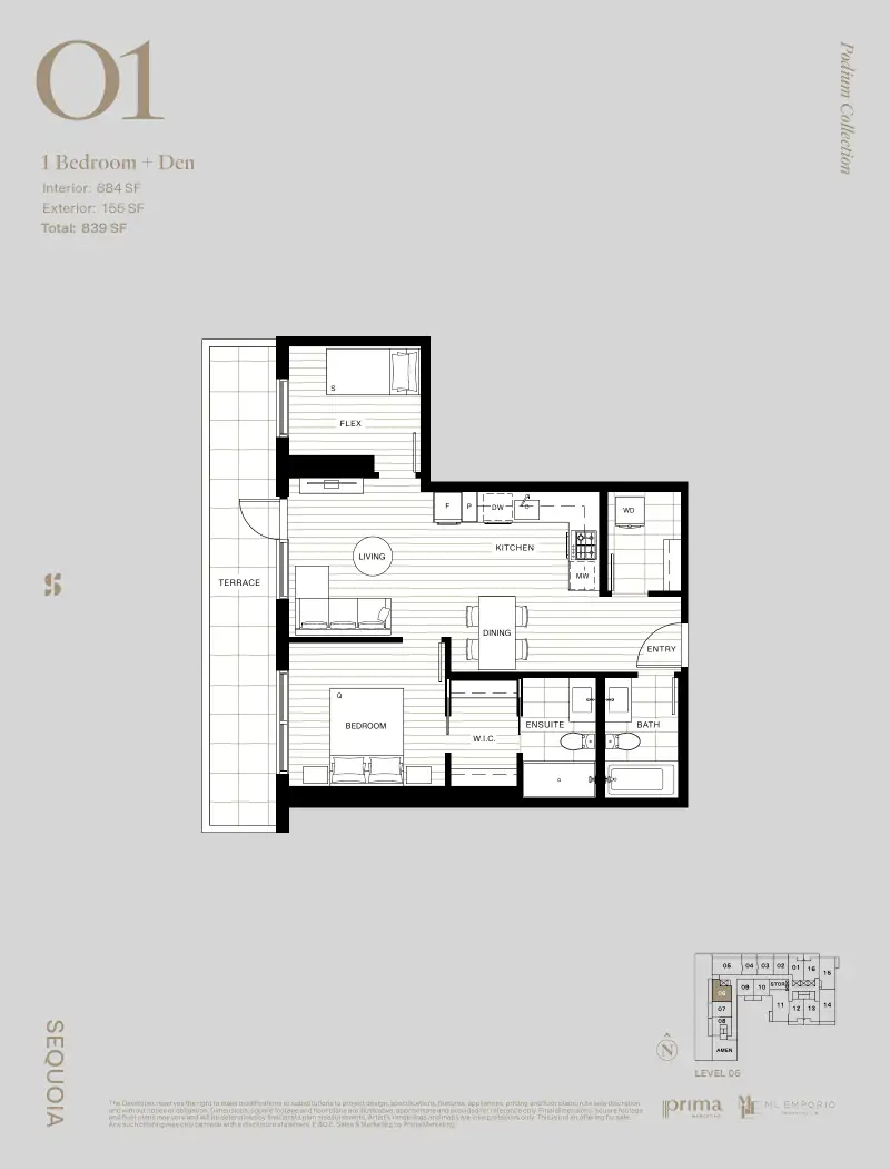 Sequoia West Village Sequoia West Village Whalley Highrise 55 floor plan