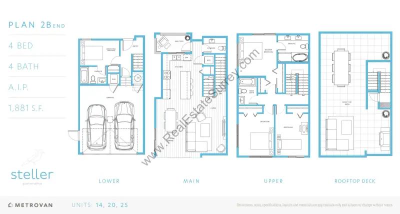 Steller Panorama Steller Panorama Townhomes Floorplans floor plan