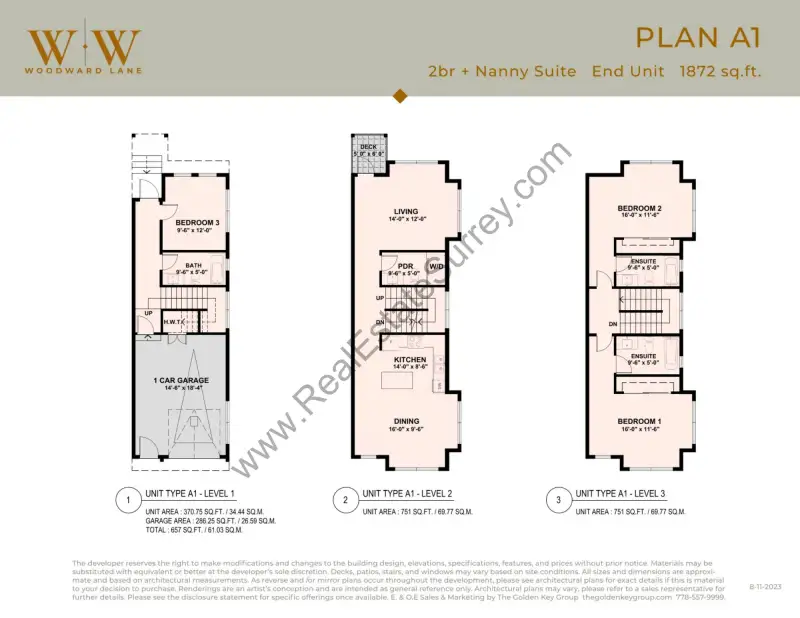 Woodward Lane Woodward Lane Townhomes Surrey Floorplans floor plan