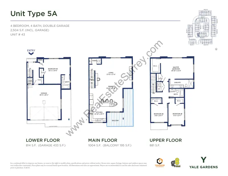 Yale Gardens Yale Gardens Surrey Townhomes floor plan
