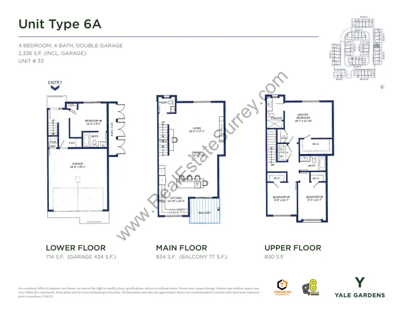 Yale Gardens Yale Gardens Surrey Townhomes floor plan